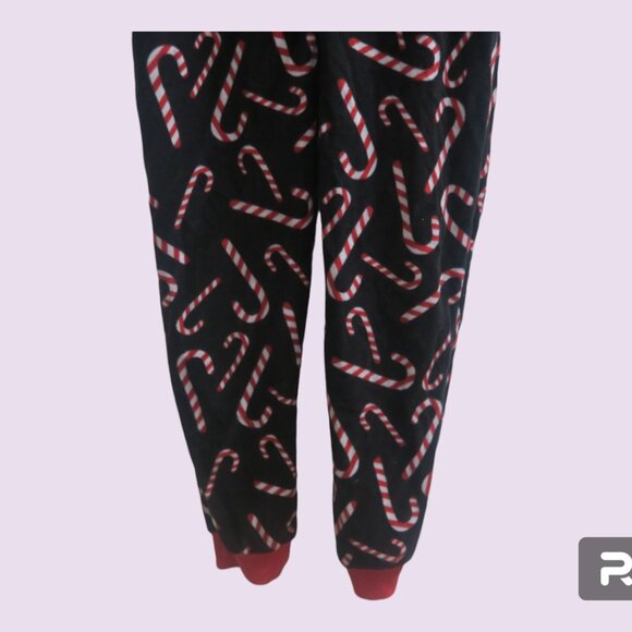 Prince of Sleep style 65729-10179 candy cane onesie christmas pj pajamas black - Picture 4 of 9